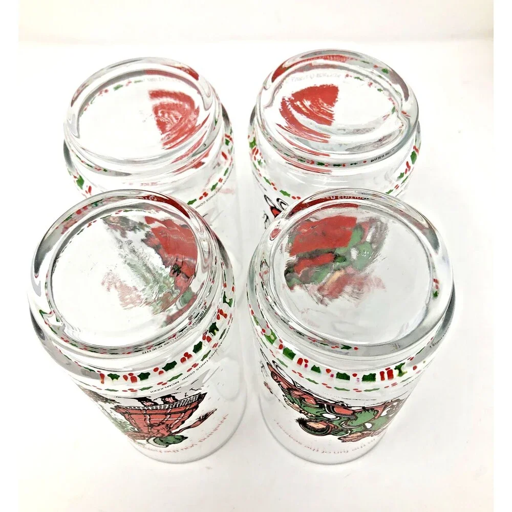 VTG Christmas Holly Hobbie Limited Edtion Coke Tumblers American Greetings Set 4